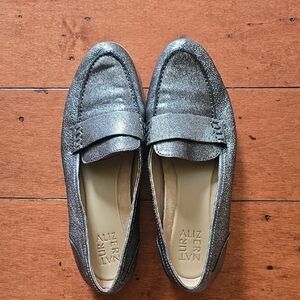 Naturalizer Women's  Comfort Penny Loafers in a metallic finish